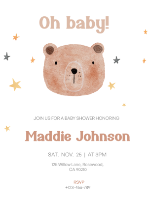 Invito baby shower – Statico – Decore Arte