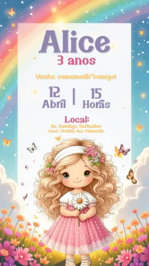 Invitación de cumpleaños Jardín encantado – Estático – CollorGraph Convites