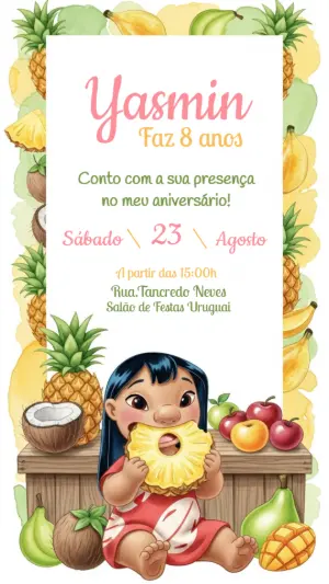 Invitación de cumpleaños Stitch – Estático – CollorGraph Convites