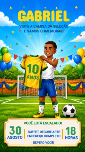 Soccer Birthday Invitation – Static – Decore Arte