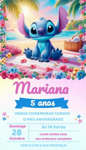Stitch Birthday Invitation – Static – Fernando Martins