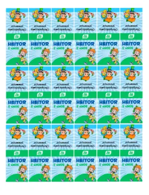 Rótulo para Tic Tac Aniversário Infantil Menino Editável