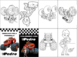 Lembrancinha Livro de Colorir Blaze para Editar e Imprimir