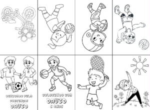 Mini Livro de Colorir Esportes para Editar e Imprimir Online