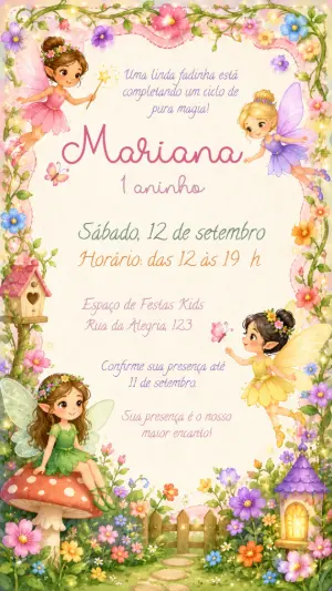 Invitación de cumpleaños Jardín encantado – Estático – Felicity Artes