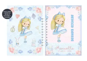 Capa de Agenda Alice no País das Maravilhas para Editar Online