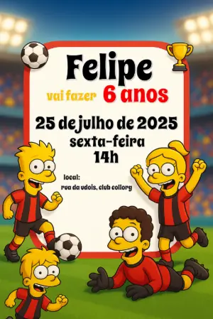 Soccer Birthday Invitation – Static – Convites Digitais Exclusivos