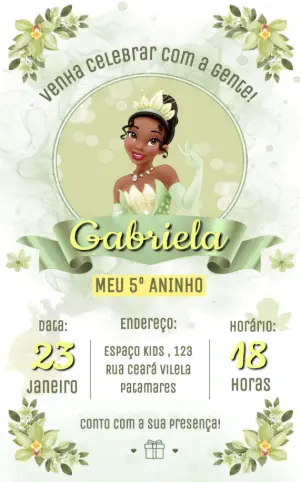Invitation d'anniversaire Princesses – Statique – PrestigioMkt
