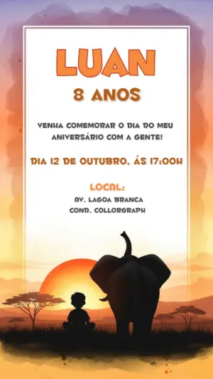 Safari Birthday Invitation – Static – CollorGraph Convites