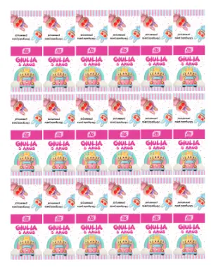 Kit de Rótulos Aniversário Monstrinhos Fofos para Editar