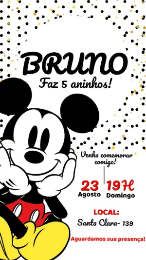 Mickey Mouse Birthday Invitation – Static – Color Art Studio