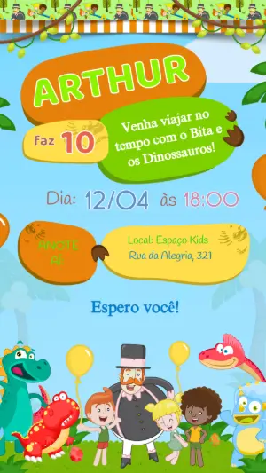 Invitación de cumpleaños Dinosaurio – Estático – Felicity Artes