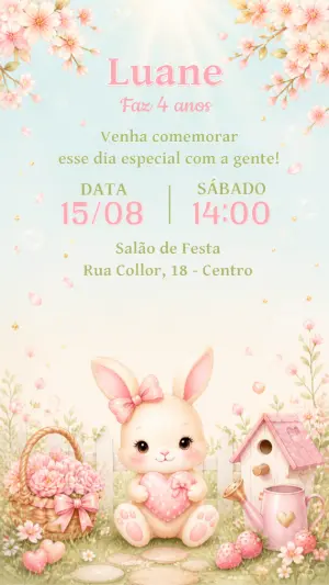 Invitación de cumpleaños Jardín encantado – Estático – CollorGraph EDITOR
