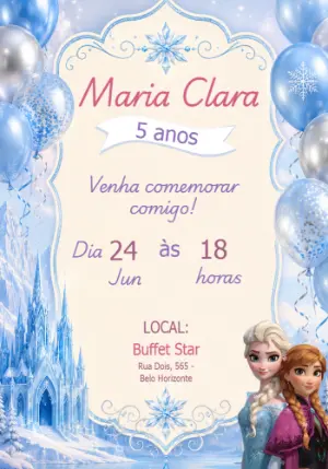 Frozen Birthday Invitation – Static – Priscila