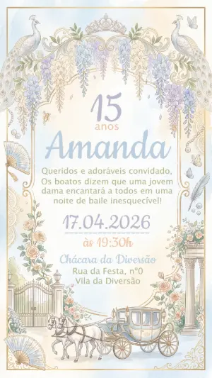 Invitación de XV años – Estático – Convide aê!
