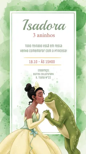 Invitación de cumpleaños Princesas – Estático – CollorGraph Convites