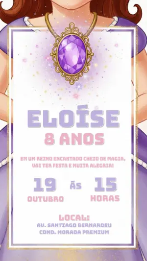 Invitación de cumpleaños Princesas – Estático – CollorGraph Convites