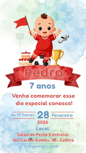 Soccer Birthday Invitation – Static – CollorGraph EDITOR