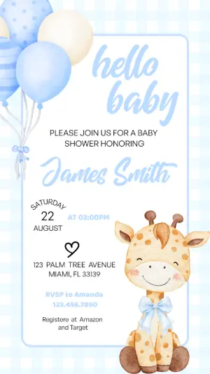 Invito baby shower – Statico – Gley Leobas