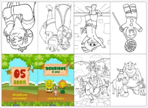 Lembrancinha Livro de Colorir Shrek para Editar e Imprimir