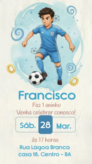 Soccer Birthday Invitation – Static – CollorGraph EDITOR