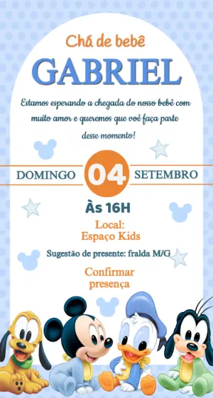 Invito baby shower – Statico – Fernando Martins