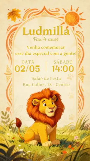 Safari Birthday Invitation – Static – CollorGraph EDITOR