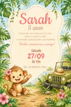 Safari Birthday Invitation – Static – MR Produções
