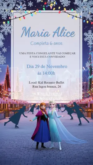 Frozen Birthday Invitation – Static – Criativa Sant