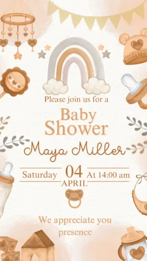 Invito baby shower – Statico – Maira Chediac