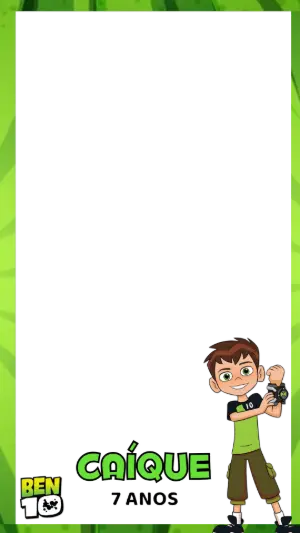 Moldura para Stories de Aniversário Ben 10 para Editar
