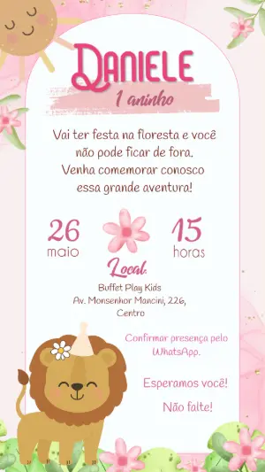 Safari Birthday Invitation – Static – Felicity Artes