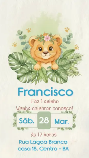 Safari Birthday Invitation – Static – CollorGraph EDITOR