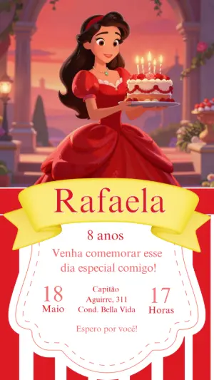 Invitación de cumpleaños Princesas – Estático – CollorGraph Convites