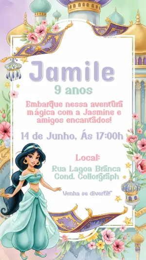 Invito di compleanno Principesse – Statico – CollorGraph Convites