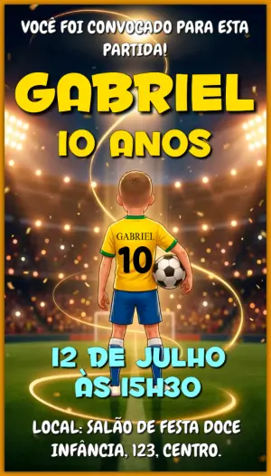 Soccer Birthday Invitation – Static – Idesign Personalizados