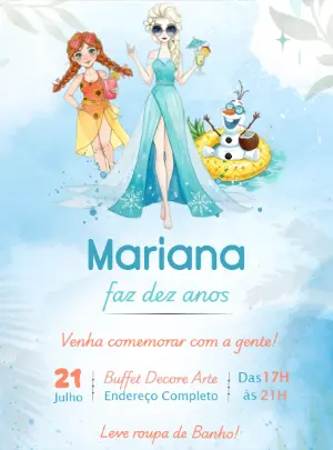 Frozen Birthday Invitation – Static – Decore Arte