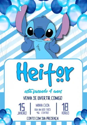Invitación de cumpleaños Stitch – Estático – Jotta