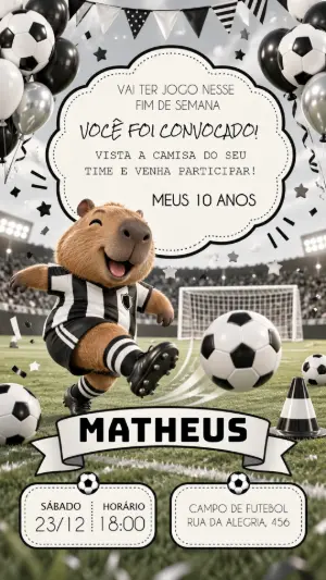 Soccer Birthday Invitation – Static – Felicity Artes
