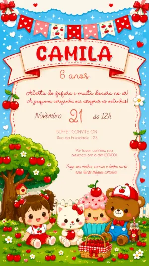 Invitación de cumpleaños Jardín encantado – Estático – Convite On