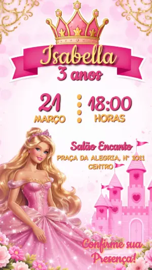 Invitación de cumpleaños Princesas – Estático – Maira Chediac