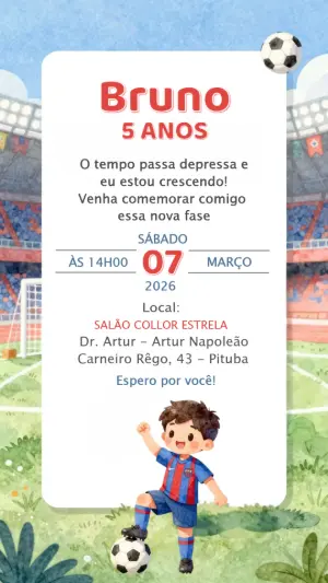 Soccer Birthday Invitation – Static – CollorGraph EDITOR