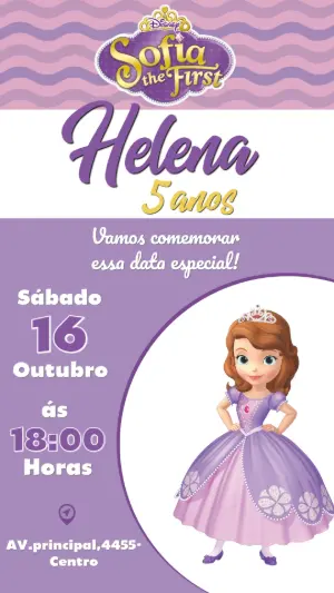 Invitación de cumpleaños Princesas – Estático – Color Art Studio