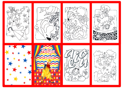 Mini Livro de Atividades Circo Aniversário Infantil para Editar e Imprimir