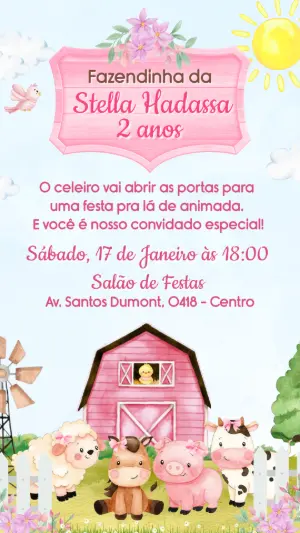 Animals Birthday Invitation – Static – Criativa Sant