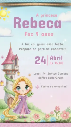 Invito di compleanno Principesse – Statico – CollorGraph Convites