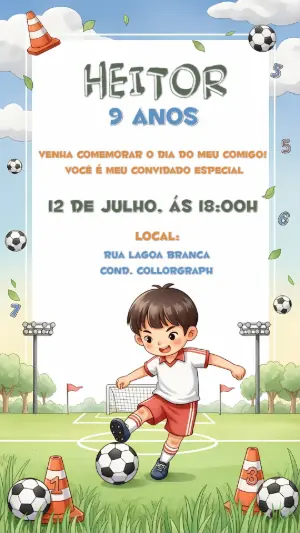 Soccer Birthday Invitation – Static – Gisele