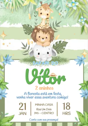 Safari Birthday Invitation – Static – Jotta