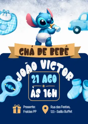 Invito baby shower – Statico – Danjo