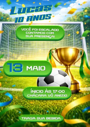 Soccer Birthday Invitation – Static – Maira Chediac